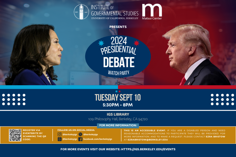 2024 Presidential Debate Watch Party IGS Institute of Governmental