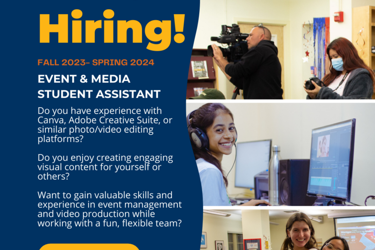 We Re Hiring A 2023 2024 Events And Media Student Assistant   Event Media Assistant 