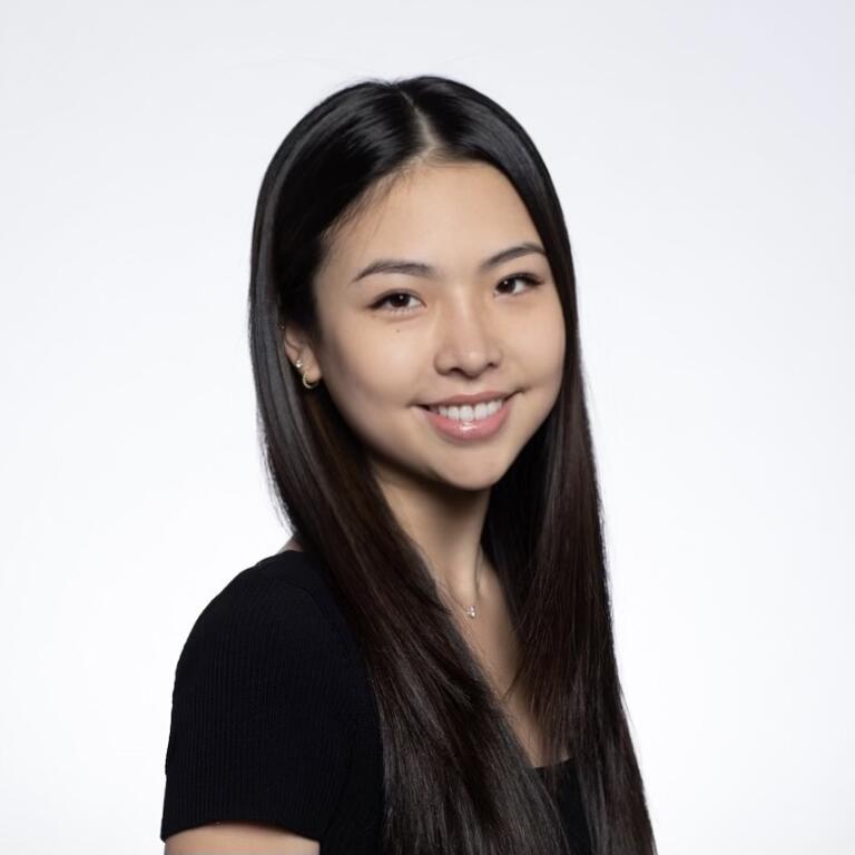 young asian woman poses in professional photo