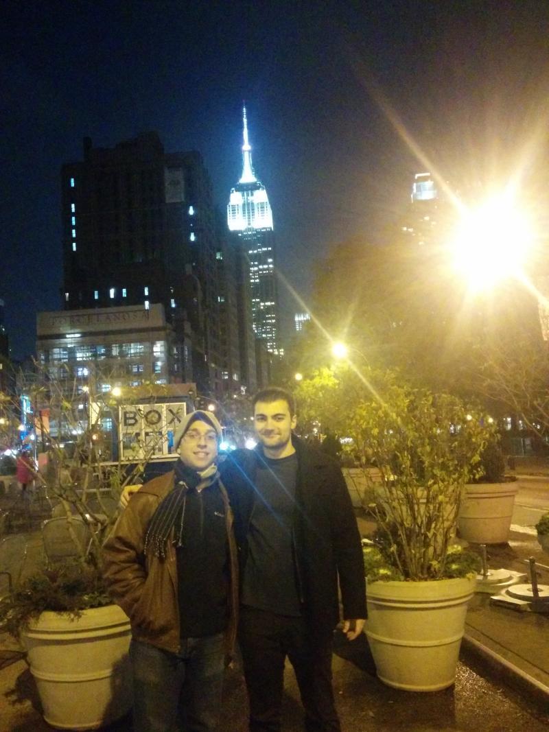 David Mkrtchian standing next to a friend in D.C. 