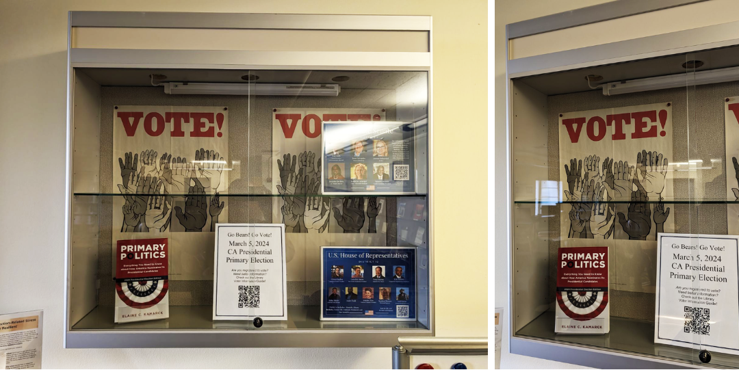 IGS Library Election Exhibit case during March 2024 California Primary Election