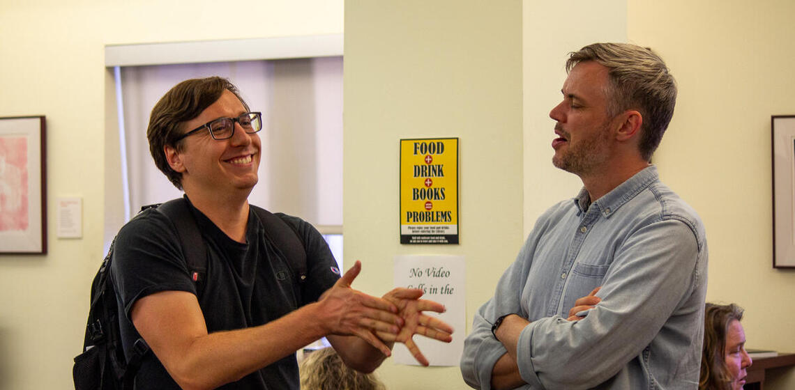 IGS community members catch up during the Fall 2024 Welcome Reception